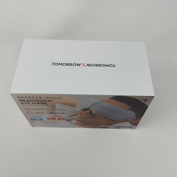 Sharper Image Realtouch Air Compression Massaging Eye Mask Hot & Cold Bluetooth - Picture 9 of 13